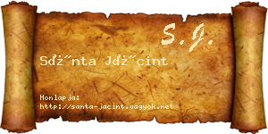 Sánta Jácint névjegykártya